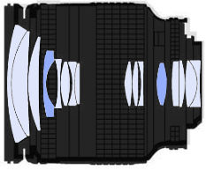 Opticl construction for Nikon AF Nikkor 28-200mm zoom  