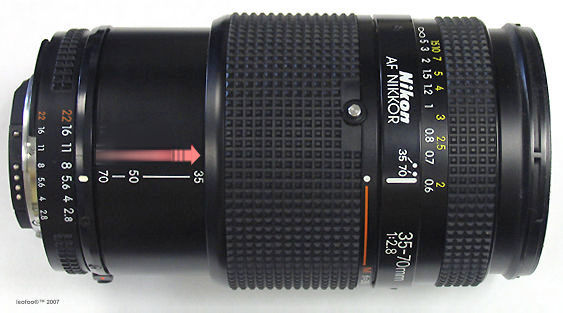 Nikon's AF Zoom Nikkor 35-70mm f/2.8 with one-touch zoom action