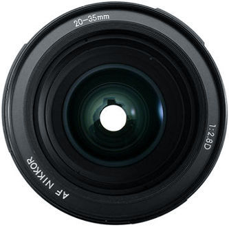 The front lens coating and color of the AF zoom Nikkor 20-35mm f/2.8D IF lens