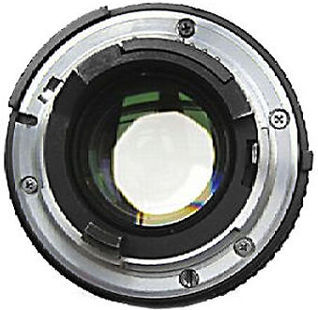 The metal lens mount of AF Nikkor 20-35mm zoom