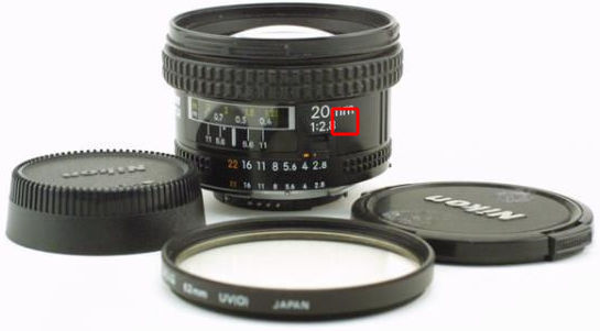 autofocus AF-Nikkor 20mm f/2.8 Ai-S ultrawideangle lens setup