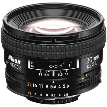 autofocus AF-Nikkor 20mm f/2.8D ultrawideangle lens