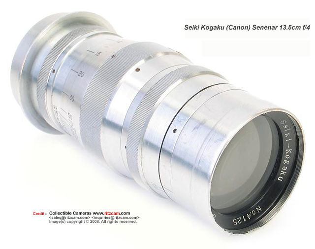  Seiki-Kogaku (Canon) 13.5cm f4.0 Serenar. Very Early, possibly earliest version 