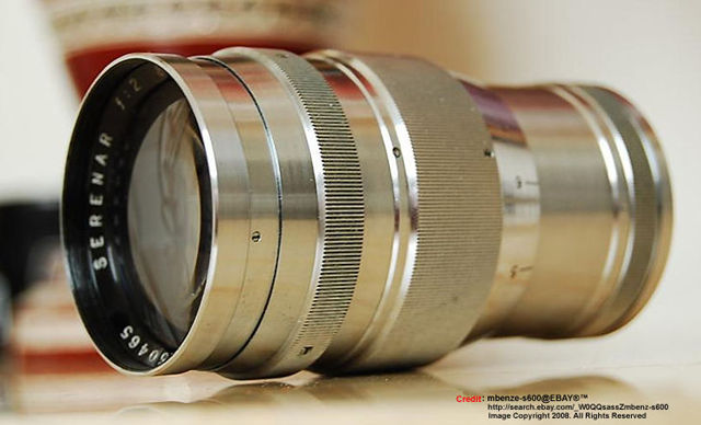 RF all chrome version Canon Serenar 85mm f/2.0 telephoto lens for rangefinder cameras 