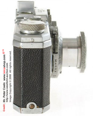 Side section view of an  Canon HANSA rangefinder RF camera model