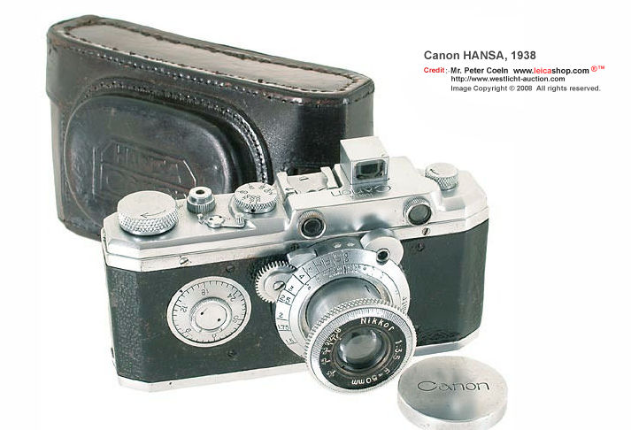Canon HANSA, 1938 An earliest Canon RF model, with a n interesting Nippon Kogaku KK made black face 