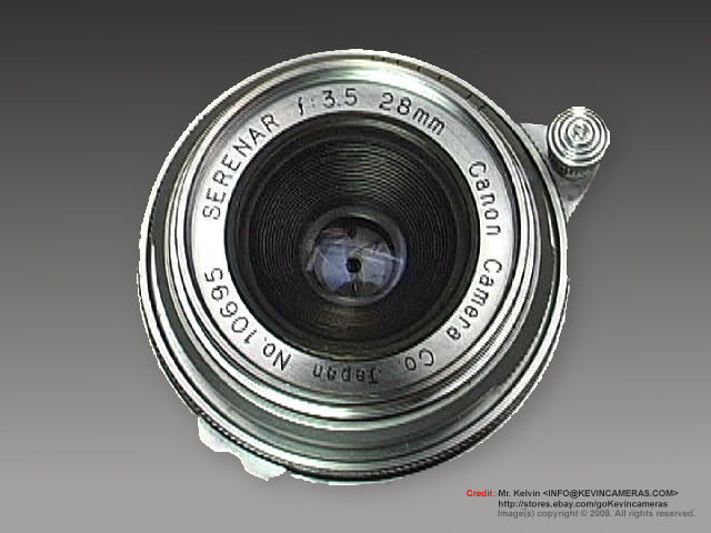 Canon Rangefinder 28mm f/3.5 SENERNAR wideangle lens FRONT VIEW