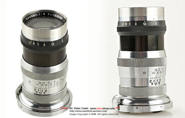Original Carl Zeiss JENA Sonnar 1:4 f=13.5cm (135mm f/4.0) medium telephoto lens with lans cap, rear cap and case