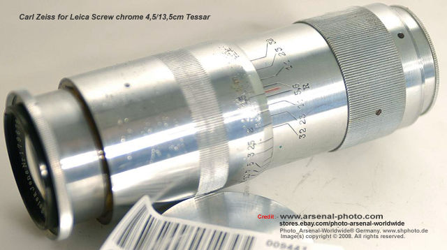 Carl Zeiss for LEICA screw mount 135mm f/4.5 Tessar