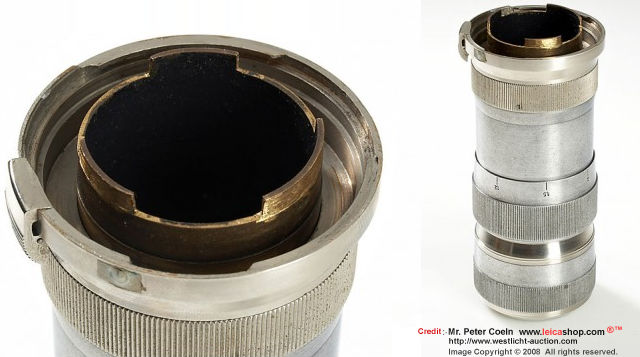Rear lens mount section of Carl Zeiss Jena Tessar 1:4.5 f=13.5cm (135mm f/4.5) 