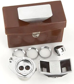 Zeiss Ikon Stereotar C 3.5/35mm for Contax IIIa (IIa), complete stereo outfit with finder, Proxar lenses, fitted leather case. 