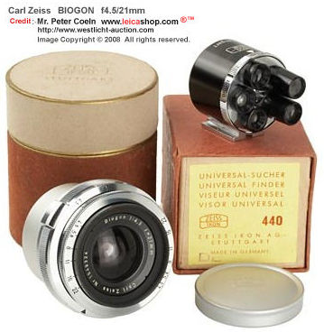 Zeiss Ikon Universal / Turret Finder 440 for 21mm -135mm focal length lenses