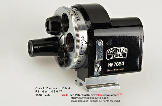Carl Zeiss Jena Pre-war l vario finder 436/7  model, 1936 