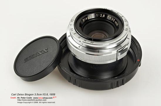 Carl Zeiss JENA wideangle lens
Biogon 1:2.8 f=35mm (35mm f/2.8) 