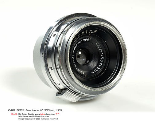 Carl Zeiss Jena Herar 3.5/3.cm  1939