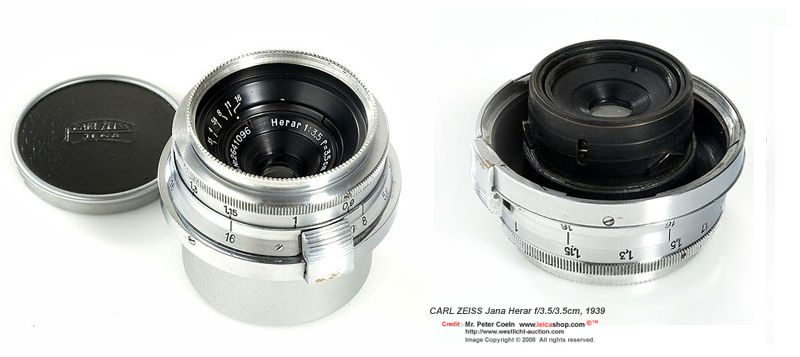 Carl Zeiss Jena Herar 3.5/3.5cm 1939