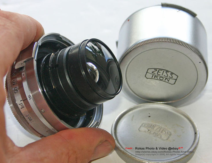 Carl Zeiss Jena Biogon 1:2.8 f=3.5cm wideangle lens - rear lens element
