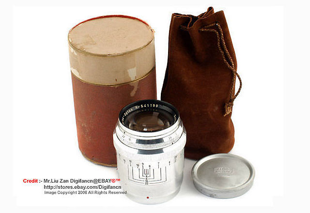 Zeiss Opton 2/85mm T coated telephoto lens with original lens case and cap