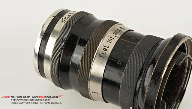 Rangefinder black nickel version of  Carl Zeiss Jena Triotar 1:4.0 f=8.5cm  (85mm f/4.0) Telephoto lens  