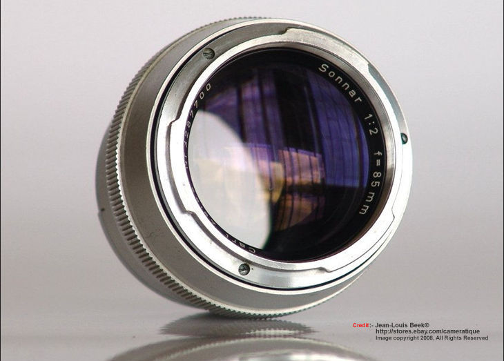 Zeiss Ikon Sonnar 85mm f/2.0 for Contarex  Fornt mount with bayonet