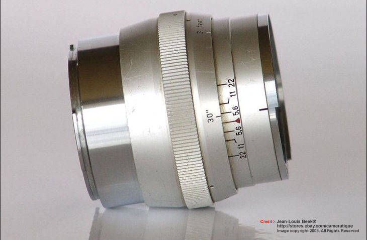 Zeiss Ikon Sonnar 85mm f/2.0 for Contarex  lens barrel with depth of field scales and distance scales