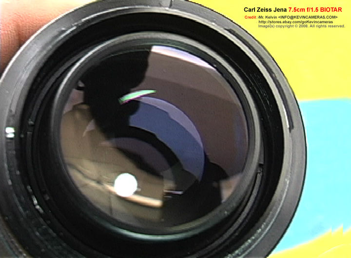 Rear section of the chrome lens barrel of a Zeiss-Opton Triotar 1:4 f=85mm (85mm f/4.0) telephoto lens