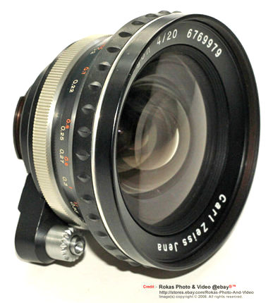 Exakta mount Carl Zeiss JENA FLEKTOGON 1:4 f=20mm Ultra-wideangle lens
