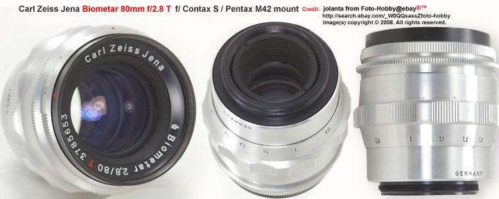 Carl Zeiss Jena M42 Biometar 80mm f/2.8