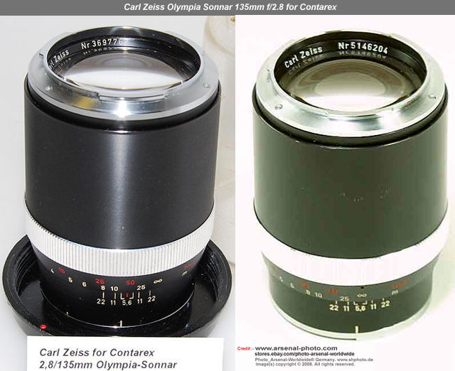 Carl Zeiss for Contarex 135mm f/2.8 Olympia Sonnar