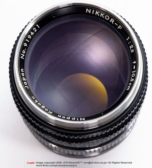 A beautifully captured photo of the Nikkor-P 1:2.5 f=10.5cm taken by Jon Mitchell