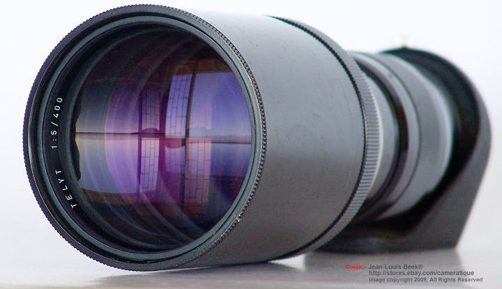 	LEICA TELYT  1:5 f=400mm (400mm f/5.0) Super Telephoto lens   lovely side view
