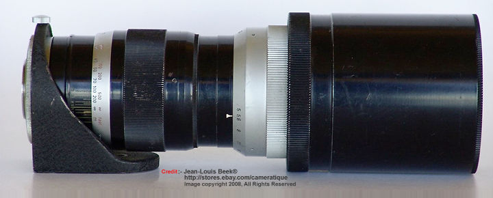 Leica 1:5 f=400mm TELYT Super telephoto lens Side view two
