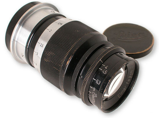 E.Leitz Elmar 1:4 f=9cm  black/chrome w/ELANG  Approx. Year: 1938 