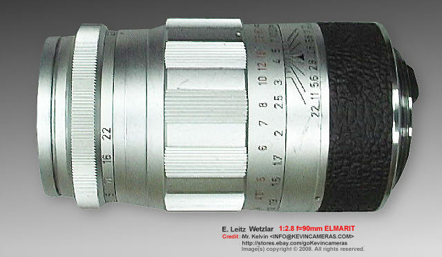 Leica Ernst Leitz Wetzlar f=90mm 1:2.8 ELMARIT short telephoto lens body lesn tube