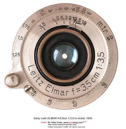 Leitz ELMAR 3,5/3,5cm lens in nickel
