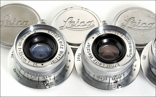 Dual  Leitz Summaron f3.5/3.5cm lenses 