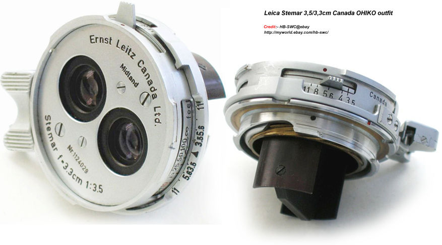 Leica Stereo Stemar 3,5/3.3cm Midland Canada OHIKO outfit