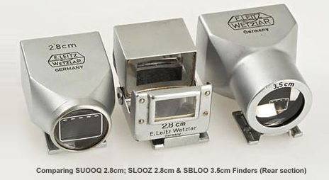 Comparing SUOOQ 2.8cm; SLOOZ 2.8cm & SBLOO 3.5cm Finders (Rear section)