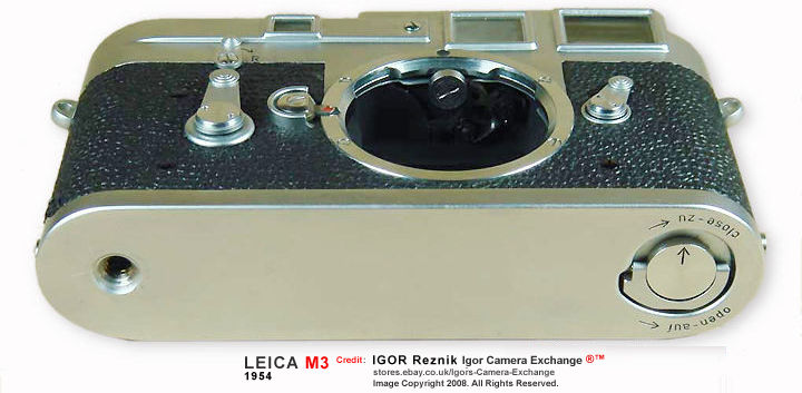 Leica Ernst Leitz Wetzlar M3 rangefinder camera base with film back opening