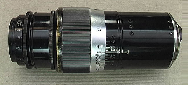 Leica Ernst Leitz Wetzlar Hektor f=13.5cm 1:4.5 (135mm f/4.5) telephoto lens side section view 