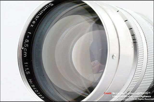 Ernst Leitz Wetzlar SUMMAREX 1:1.5 f=85mm telephoto lens image library