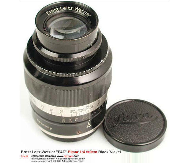 Ernst Leitz Wetzalr FAT ELMAR 90mm f/4.0 with lesn cap