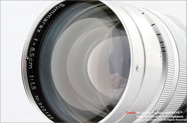 Ernst Leitz Wetzlar SUMMAREX 1:1.5 f=85mm telephoto lens image library