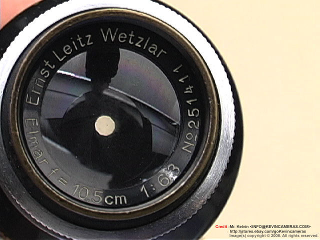 Leica Ernst Leitz Wetzlar ELMAR 105mm f/6.3 rear end mount section with lens element