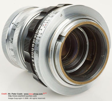 Rear section lens mount in Leica Threaded Mount of Micro-Nikkor  5cm f/3.5
