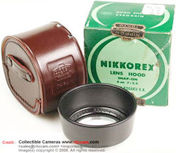 Lens hood Box and leather case