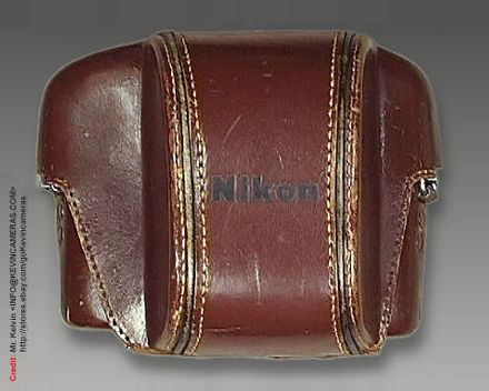 Nikon SP leather camera case deep brown