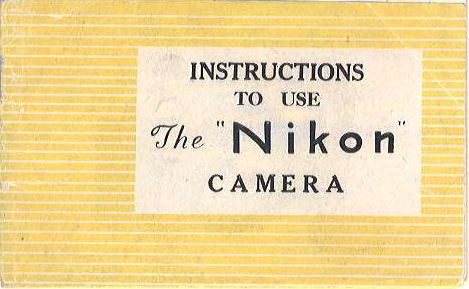 Old Nikon Instruction manual for ranegfinder camera