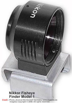 Nikon Fisheye Nikkor FINDER early version side view