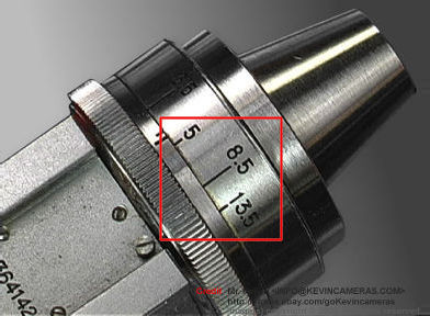 An all chrome, early MIOJ  Nippon Kogaku KK  Tokyo version of Nikon Variframe finder with calibrating focal length settings